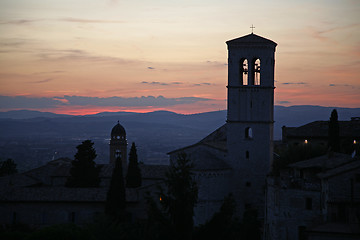 Image showing Sunset Assisi