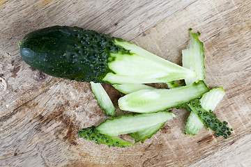 Image showing Peeled cucumber