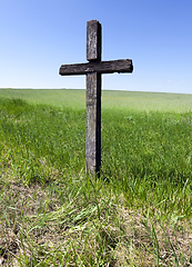 Image showing Old wooden cross