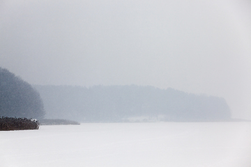 Image showing Snow drifts in winter