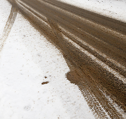 Image showing Road under the snow