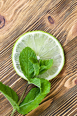 Image showing fresh slice of green lime