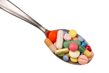 Image showing Pills on Spoon