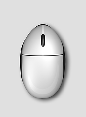 Image showing 3D computer mouse isolated on grey