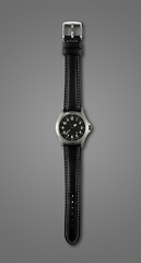 Image showing Wrist watch isolated on dark grey background