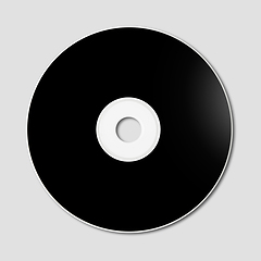 Image showing Black CD - DVD mockup template isolated on Grey