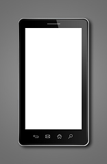 Image showing smartphone, digital tablet pc template isolated on dark grey