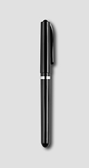 Image showing Black felt pen isolated on grey