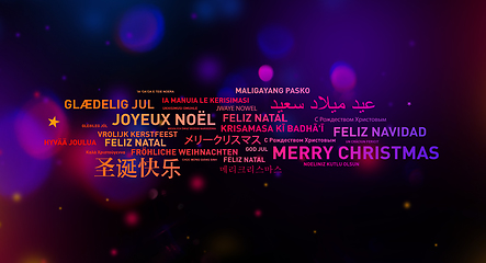 Image showing Merry Christmas card from the world