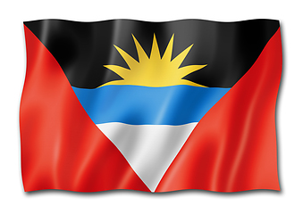 Image showing Antigua and Barbuda flag isolated on white