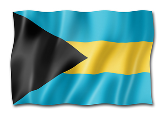 Image showing Bahamian flag isolated on white