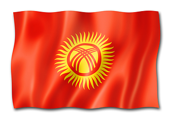 Image showing Kyrgyzstan flag isolated on white