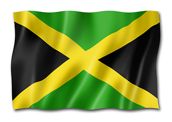 Image showing Jamaican flag isolated on white