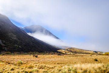 Image showing Mountain fields landscape in New Zealand