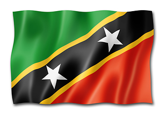 Image showing Saint Kitts And Nevis flag isolated on white