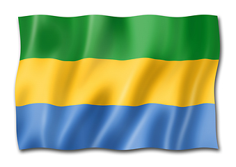 Image showing Gabonese flag isolated on white