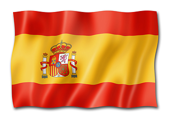 Image showing Spanish flag isolated on white