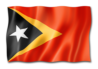 Image showing East Timor flag isolated on white