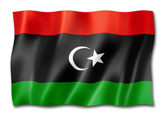 Image showing Libyan flag isolated on white