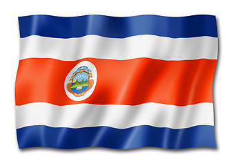 Image showing Costa Rican flag isolated on white
