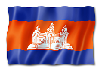 Image showing Cambodian flag isolated on white