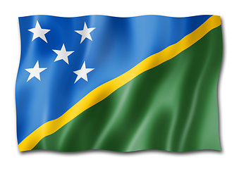 Image showing Solomon Islands flag isolated on white