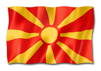 Image showing Macedonian flag isolated on white