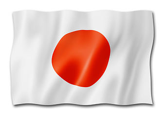 Image showing Japanese flag isolated on white