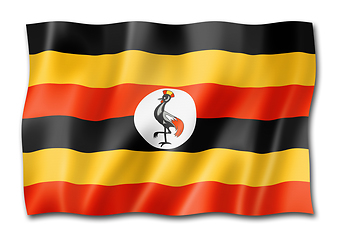 Image showing Uganda flag isolated on white