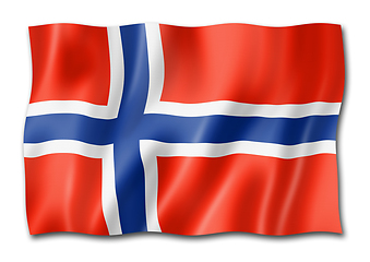 Image showing Norwegian flag isolated on white