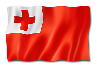 Image showing Tonga flag isolated on white