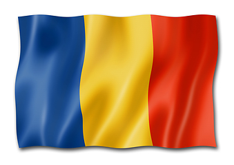 Image showing Romanian flag isolated on white