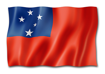 Image showing Samoa flag isolated on white