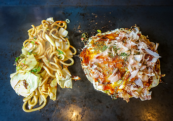 Image showing teppanyaki, japanese traditional hot plate food