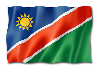 Image showing Namibian flag isolated on white