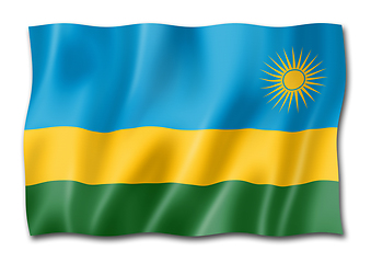 Image showing Rwanda flag isolated on white