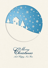 Image showing Merry Christmas winter card