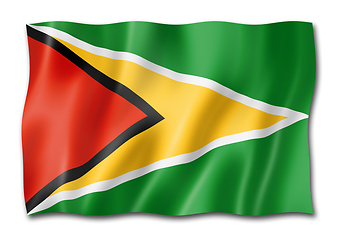 Image showing Guyanese flag isolated on white