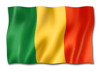 Image showing Mali flag isolated on white