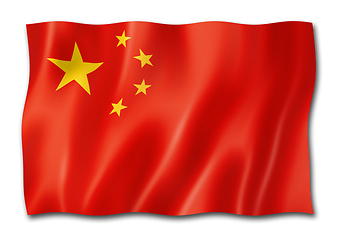 Image showing Chinese flag isolated on white