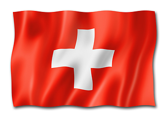 Image showing Swiss flag isolated on white