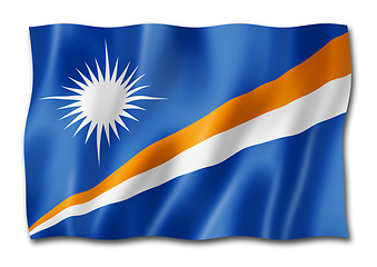 Image showing Marshall Islands flag isolated on white