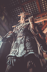 Image showing Komokuten statue in Daibutsu-den Todai-ji temple, Nara, Japan