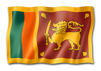 Image showing Sri Lanka flag isolated on white