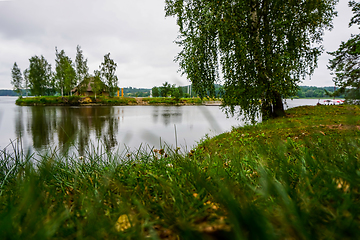 Image showing View of little island in river Daugava, Latvia.