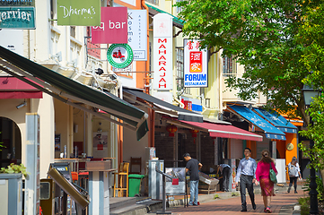 Image showing Famous Boat Quay restaurants Singapore