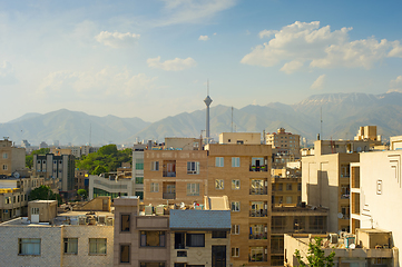 Image showing Tehran skyline with Milad tower