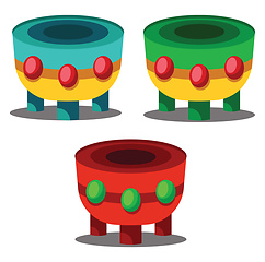 Image showing Colorful drums for Chinese New Year celebration vector illustrat