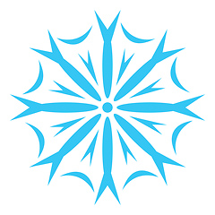 Image showing Clipart of a snowflake vector or color illustration