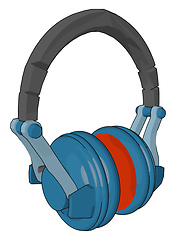 Image showing Head phone a electric device vector or color illustration